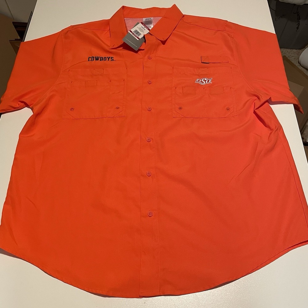 New ProEdge Oklahoma State Cowboys OSU Vented Lightweight Fishing Shirt, Sz. XL